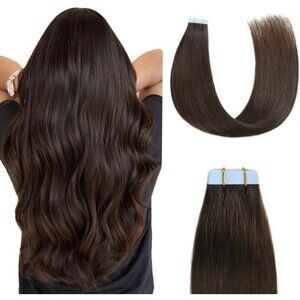 Sunya Tape in Hair Extensions Human Hair 14 inches Silky Straight Remy Human.